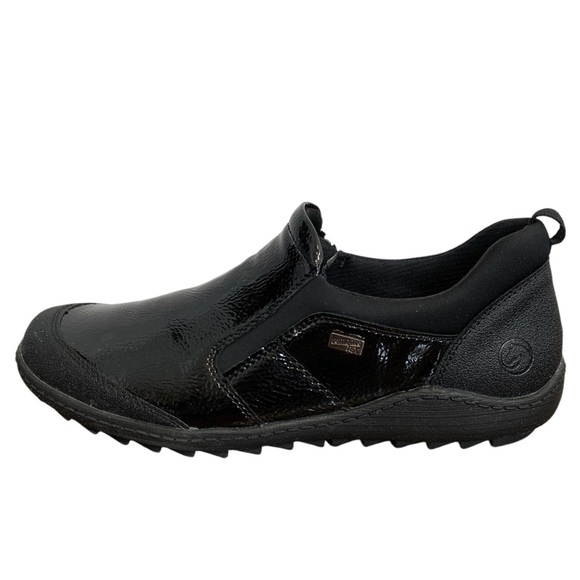 Rieker Remonte Soft Shoes Sneakers Womens 9.5/40 Black Metallic Zip Up Slip On - Picture 1 of 9